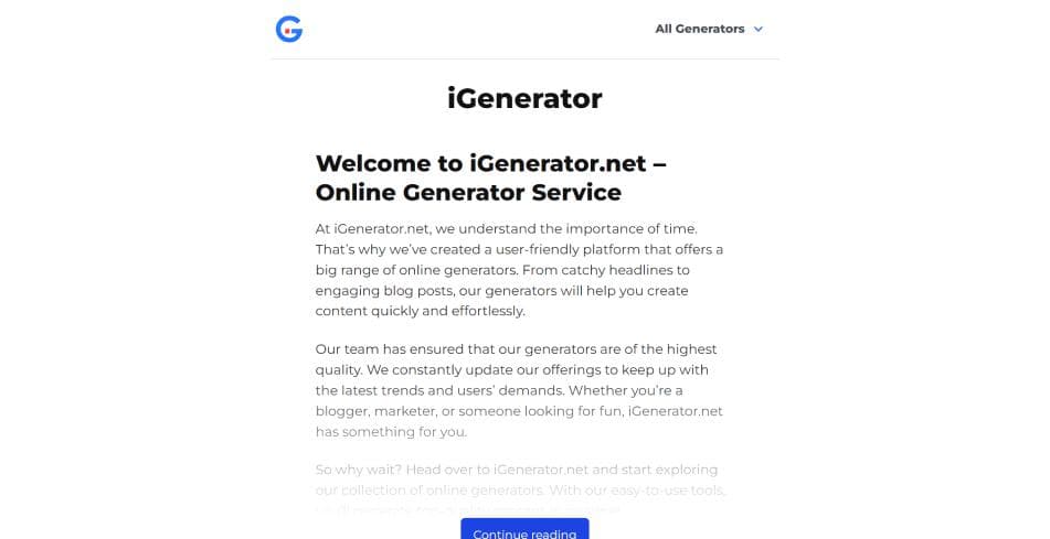 iGenerator